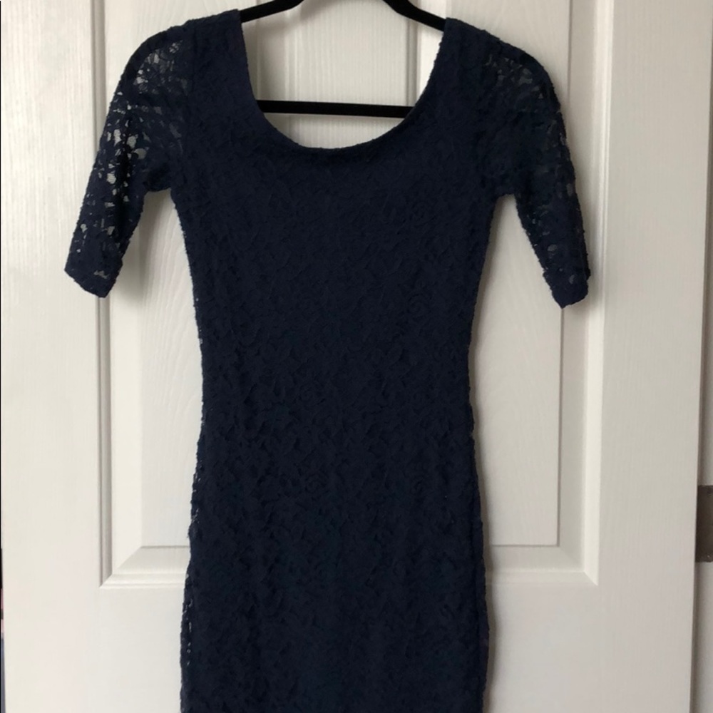 Lace Mini Dress from Garage - Navy